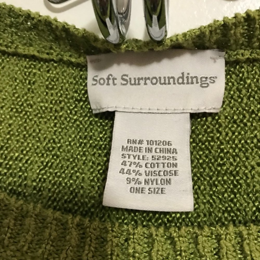 Soft Surroundings Green Knit Sweater Dress Tunic - Picture 2 of 6